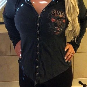 Sinful button down top